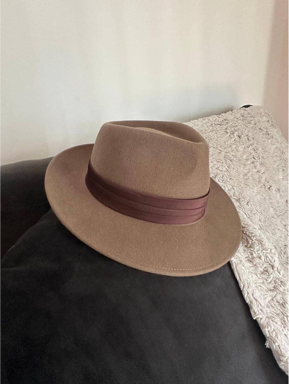 brixton wide brim hats for women brown with satin M [COPY]